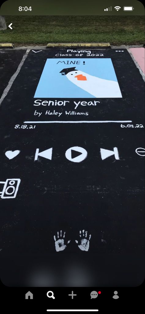 Senior Ceiling Tiles, Parking Spot Painting, Spot Painting, Senior Szn, Parking Spot, Ceiling Tile, Ceiling Tiles, Senior Year, Tile