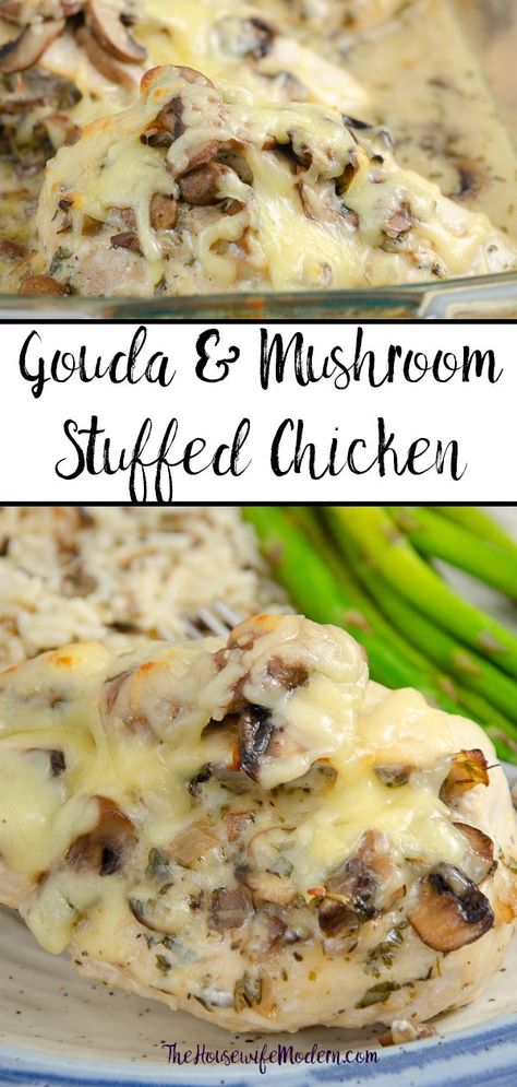 Dinner Recipes With Gouda Cheese, Gouda Dinner Recipes, Chicken Stuffing Balls Recipe, Chicken And Gouda Recipes, Gouda Recipes Healthy, Recipes With Gouda Cheese Dinners, Chicken Gouda Recipe, Recipes Using Gouda Cheese, Chicken With Gouda Cheese Recipe