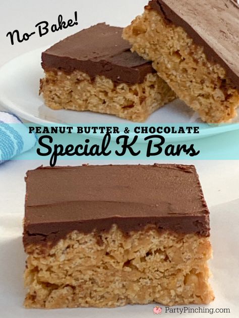 Peanut Butter Special K Bars, Recess Peanut Butter Bars, Easy Special K Bars, Special Kay Bars, Special K Bars Recipes, Special K Cereal Bars, Fruit Milkshake Recipe, K Bars, Special K Bars