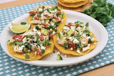 Fresh Tilapia Tostadas – Choose Homemade Tilapia Tostadas, Fresh Tilapia, Tostada Recipe, Tostada Recipes, Tilapia Fish, Fish