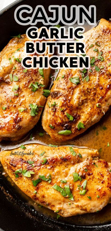 Garlic Chicken Breast Recipes, Chicken Boneless Breast Recipes, Cajun Chicken Recipes, Chicken Breast Crockpot Recipes, Cajun Sauce, Crockpot Chicken Breast, Chicken Breast Recipes Easy, Chicken And Shrimp Recipes, Butter Chicken Recipe