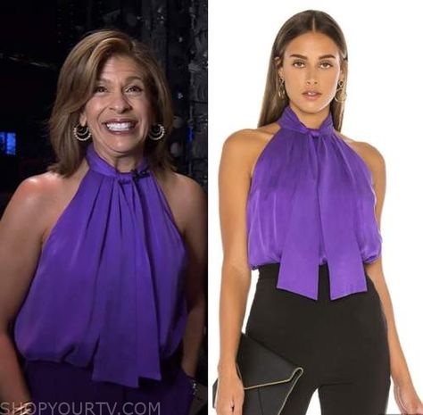 Halter Neck Top Outfit, Tie Neck Top, Hoda Kotb, Halter Blouse, Where To Buy Clothes, Tie Neck Tops, Halter Neck Top, Fashion Tv, Today Show