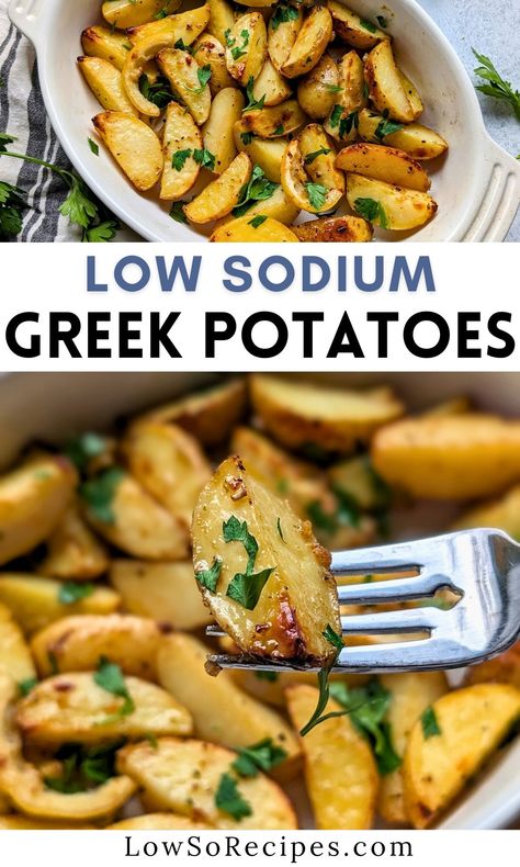 Low Sodium Roasted Potatoes, Low Sodium Mediterranean Diet, Easy Low Sodium Meals Dinners, Low Sodium Sides Dishes, Low Salt Diet Recipes, Low Sodium Vegetables, Low Sodium Mediterranean Recipes, Low Sodium Lunches Easy, Vegan Low Sodium Recipes