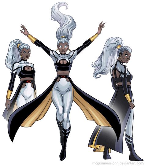 Storm Redesign by mcguinnessjohn on DeviantArt Storm Redesign, Storm Superhero, Storm Costume, Storm Aesthetic, Superhero Oc, Storm Xmen, Storm Marvel, Black Heroes, Black Superheroes