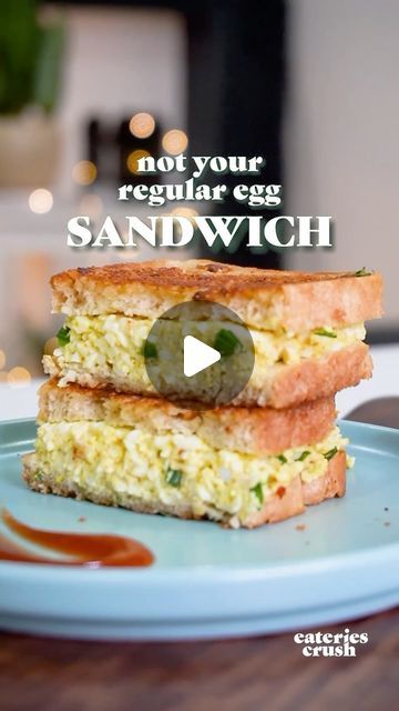 Eateries Crush 🥞 on Instagram: "The only Egg Sandwich recipe 😍 you need to try ♥️

No mayo, no cheese, yet an incredible sandwich recipe 😍 the kick of garlic & mustard is a game changer in this S/W, do check out the recipe & measurements pinned in the comments below 😌

[egg sandwich, sandwich recipe, sandwich, egg recipe, snack recipe, recipe video, eateries crush,]" Egg And Cucumber Sandwich, How To Make Egg Sandwich, Egg Mayo Sandwich, Sandwich Recipe Videos, Sandwich Egg, Recipe Sandwich, Egg Sandwich Recipe, Mayo Sandwich, Garlic Mustard