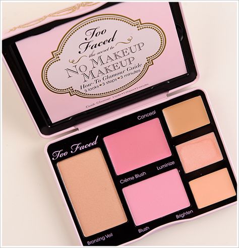 Too Faced The Secret to No Makeup Makeup Face Palette Rosa Make-up, Makeup Palette Collection, Normal Makeup, Foundation Routine, Alat Makeup, No Makeup Makeup, Concealer Palette, Beauty Make-up, Face Palette