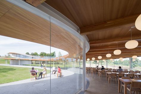 Grace Farms by SANAA Crown Hall, Grace Farms, Ryue Nishizawa, Wood Architecture, Japanese Architect, New Canaan, Cultural Centre, Glass Walls, Farm Buildings