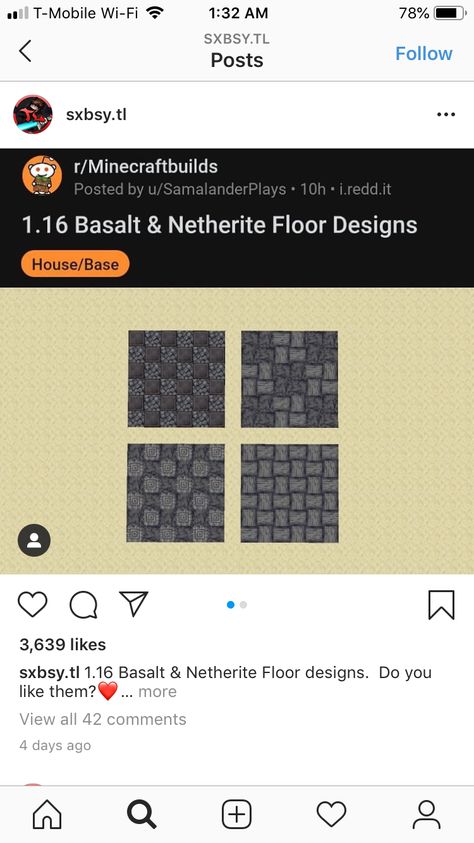 Floor Minecraft, Minecraft Memes, Minecraft Crafts, Minecraft Ideas, Minecraft Houses, Floor Design, Minecraft, House Design, Flooring