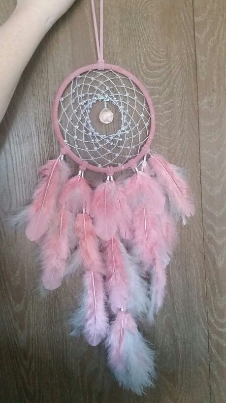 Pink and Silver dream catcher with iridescent glass beads Pink And White Dream Catcher, Pastel Dream Catcher, Diy Baby Carrier Cover, Dream Catcher With Beads, Pink Dream Catcher, Dream Catcher Pink, Diy Dream Catcher, Atrapasueños Diy, Handmade Dream Catcher