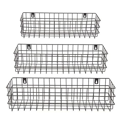 Hanging Wire Baskets, Organizers For Kitchen, Black Wire Basket, Hanging Wall Baskets, Hanging Wire Basket, Wire Fruit Basket, Baskets For Shelves, Wire Basket Storage, Getting Ready To Move