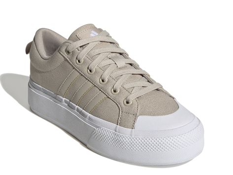 Save on Bravada 2.0 Platform Sneaker - Women's at DSW. Free shipping, convenient returns and customer service ready to help. Shop online for Bravada 2.0 Platform Sneaker - Women's today! Tan Adidas, Platform Outfit, Dress Sandals Flat, Platform Shoes Sneakers, Trending Handbags, Michael Kors Fashion, Canvas Shoe, Adidas Fashion, Trending Sneakers