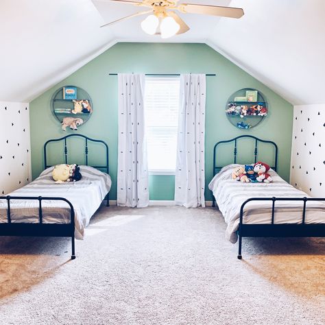 Boys’ Shared Room Makeover + Organization – At Home With Natalie Boys Bedroom Paint Ideas, Target Comforter, Boys Shared Room, Shared Boys Bedroom, Bedroom Paint Ideas, Shared Boys Rooms, Boys Bedroom Paint, Boys Shared Bedroom, Shared Room