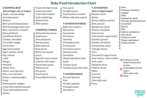 Printable Baby Food Chart: BLW, Purees, Finger Foods Blw Purees, Blw Foods, 7 Months Baby Food, 9 Month Baby Food, First Finger Foods, 6 Month Baby Food, Baby Solid Food, Weaning Foods, Baby Food Chart