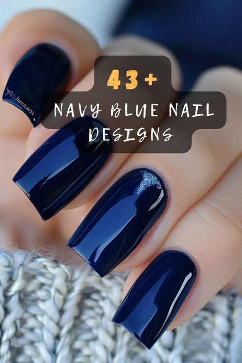 Ready for a chic manicure? Discover 43 stunning navy blue nail designs that add elegance and depth to your style. From sleek matte finishes to dazzling glitter accents, these ideas are perfect for any occasion. Click to explore all the navy blue designs and elevate your nail game. #NavyBlueNails #NailArt #ChicManicure #BeautyInspo #ElegantStyle #NailTrends #FashionNails Navy Nails With Accent Nail, Wedding Nails For Blue Dress, Navy Blue Ombre Nails Acrylic, Deep Blue Nail Ideas, Dark Navy Nails Design, Blue Silver Nails Ideas, Navy Marble Nails, Navy Blue Nails With Design, Navy Blue And Silver Nail Designs