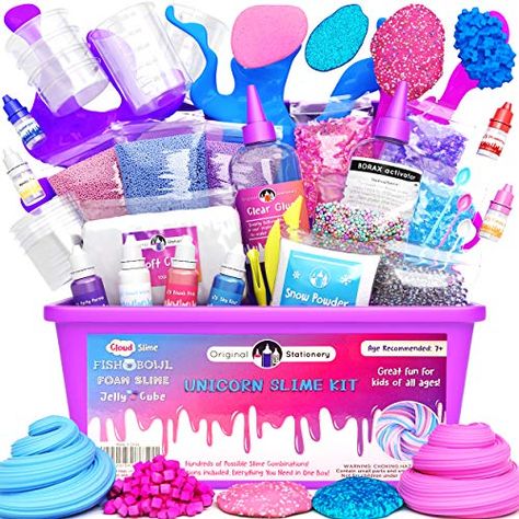 The 22 Best Gifts for 7-Year-Old Girls in 2020 Slime Making Kit, Unicorn Slime, Justice Backpacks, Slime Kits, Slime Containers, Slime Ideas, Slime Making, Pretty Slime, Galaxy Slime