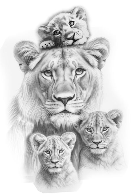 Lions Tatoos, Lioness And Cubs Tattoo Mothers, Ms Tattoos, Lioness And Cub Tattoo, Female Lion Tattoo, Feminine Shoulder Tattoos, Big Cat Tattoo, Lioness And Cubs, Cubs Tattoo