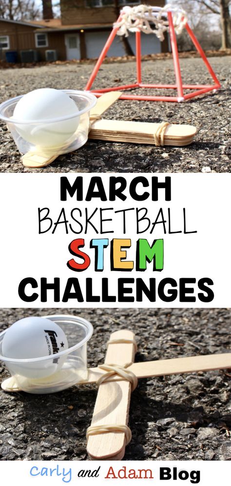 March Madness Stem, Basketball Stem, March Stem Challenges, March Madness Activities, March Stem, March Madness Basketball, Summer Stem, Basketball Goal, Steam Ideas