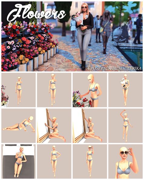 Sims 4 Bouquet Cc, Sims 4 Flower Pose, Sims 4 Umbrella Pose, Ts4 Poses, Types Of Body Shapes, Pelo Sims, 4 Photos, Female Poses, The Sims 4