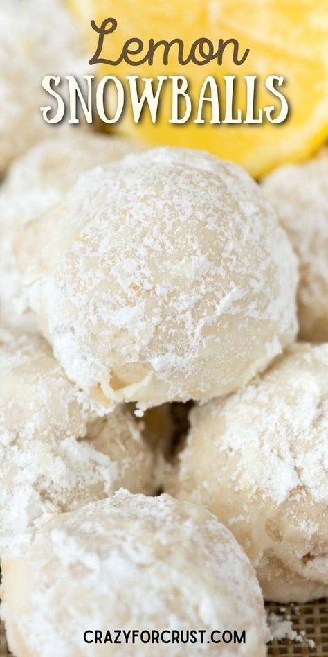 Lemon Snowball Cookies, Peppermint Chocolate Chip Cookies, Wedding Cookies Recipe, Snowballs Recipe, Tea Cake Cookies, Meltaway Cookies, Snowball Cookie Recipe, Lemon Treats, Lemon Cookies Recipes