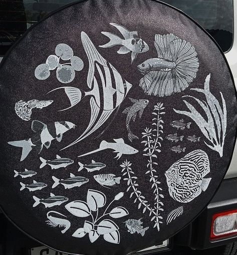 Spare wheel covered in style/art. Spare Wheel Cover, Wild And Free, Wheel Cover, Style Art, In Style, Wheel, Art