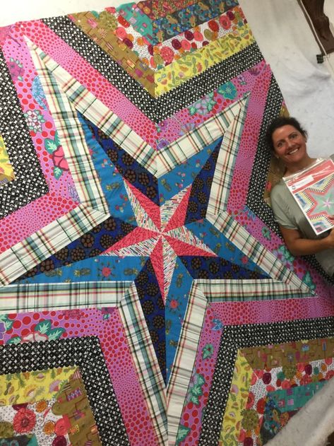 Victoria Findlay Wolfe Pattern Star Storm great team quilt Lemoyne Star, Quilt Stars, Bright Quilts, Lone Star Quilt, Quilts Of Valor, String Quilts, Quilt Of Valor, Mental Attitude, Quilt Labels