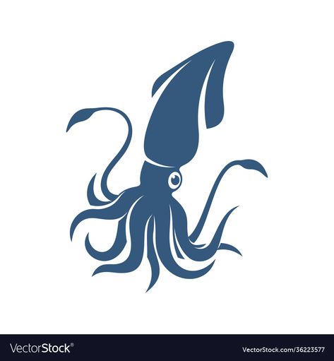 Squid Logo, Illustration Creative, Logo Images, Design Vector, Image Types, Logo Templates, Moose Art, Stock Vector, Vector Images