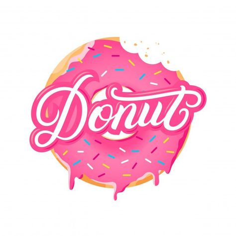 Donut texto de letras escritas a mano y ... | Premium Vector #Freepik #vector #fondo #patron #cartel #comida Donut Logo, Donut Art, Cake Wallpaper, Cartoon Cookie, Cupcake Vector, Cupcake Images, A Level Art Sketchbook, Angel Cards Reading, Typography Artwork