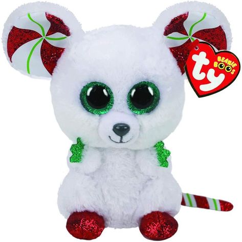 Chimney The Mouse Christmas Beanie Boos, Ty Beanie Boos Collection, Ty Stuffed Animals, Ty Toys, Ty Babies, Ty Plush, Christmas Beanie, Cute Beanies, Beanie Boo