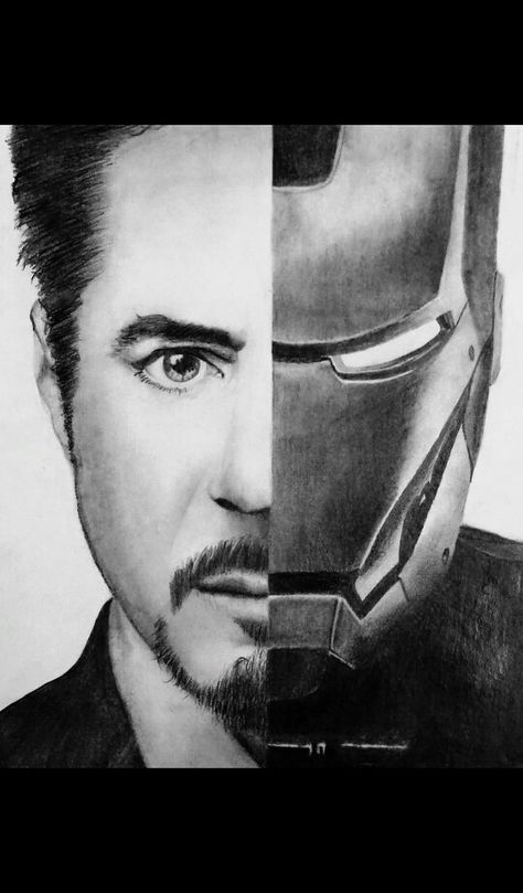 Tony stark and iron man!! Tony Stark Drawing, Drawing Face Sketch, Iron Man Dibujo, Iron Man Robert Downey Jr, Iron Man Face, Iron Man Stark, Iron Man Drawing, Male Face Drawing, Pencils Drawings