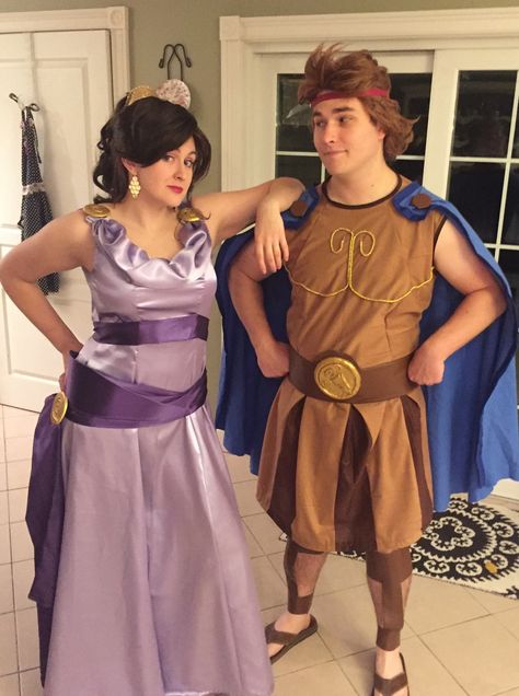 Meg and Hercules costumes Hercules Costume Diy, Meg Hercules Costume, Hercules And Meg Costume, Meg Costume Hercules, Disney Hercules Costume, Meg And Hercules, Meg Costume, Meg From Hercules, Hercules And Meg