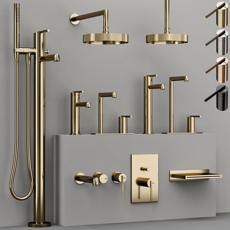 GESSI INGRANAGGIO bathroom faucet collection Gessi Bathroom, Copper Faucet, Chrome Bathroom, 3ds Max Models, Shower Taps, Bathroom Faucet, Bathroom Faucets, Bathroom Fixtures, 3ds Max