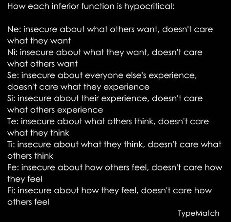 Typematch- MBTI Compatibility di Instagram "The inferior function is on an axis with the demon function so they are two sides of the coin. The inferior function is where a person's…" Mbti Inferior Functions, Enneagram 5w4, Mbti Compatibility, Cognitive Functions, Mbti Personality, Myers Briggs, Intp, Personality Types, Infj