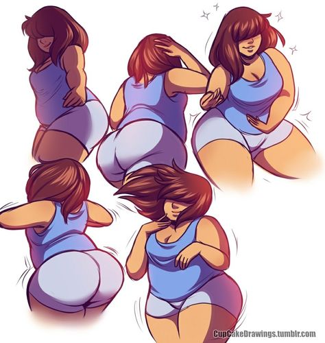 Chubby Drawing Base, Frisk Undertale, Body Type Drawing, Body Positivity Art, Body Reference Drawing, Sketch Inspiration, Know Your Meme, Female Character Design, Cartoon Pics