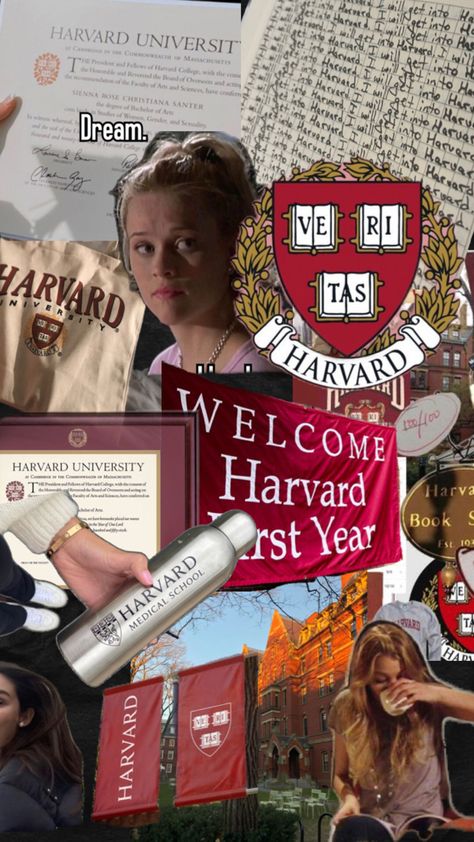 Harvard Vision Board, Vision Board Aesthetic, Board Aesthetic, Dream College, Bachelor Of Arts, Harvard University, Life Hacks For School, School Hacks, Vision Board