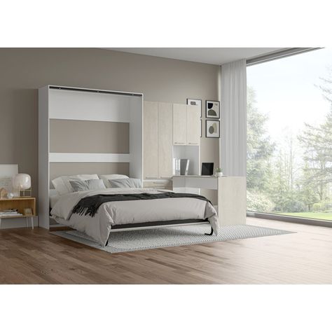 Murphy Bed With Desk, Full Murphy Bed, Bed Unit, Murphy Bed Desk, Queen Murphy Bed, Bed With Desk, Soft Opening, Beds And Headboards, Bedroom And Office