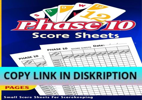 get [PDF] DOWNLOAD Phase 10 Score Sheets: Phase 10 card game 110 pages Phase 10 Card Game, Rummy Game, Playing Card Games, Play Free Online Games, Game Download Free, Ppt Presentation, Slide Show, Free Online Games, Card Game