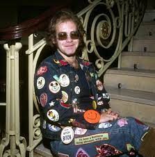 Elton John's Patches Denim Jacket | Elton John Reveals His Favorite — and Least Favorite — Fashion Moments Since the '70s | POPSUGAR Fashion Photo 5 Elton John Costume, Denim Jacket Patches, Tiny Dancer, Least Favorite, Glam Rock, Elton John, Cannes Film Festival, Hercules, Style Icon