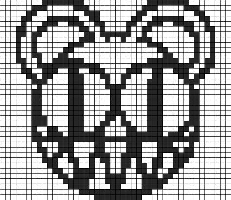 Radiohead Band, Melty Bead Patterns, Graph Paper Drawings, Graph Crochet, Fuse Bead Patterns, Easy Pixel Art, Pixel Crochet, Pixel Art Grid, Tapestry Crochet Patterns