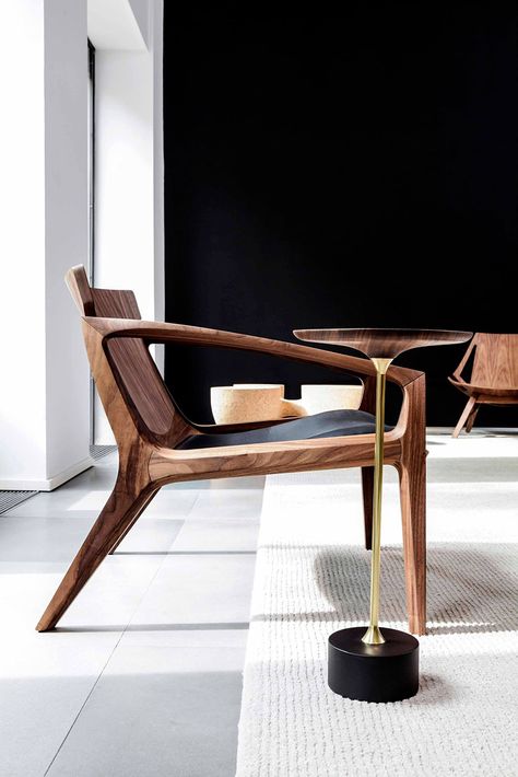 Linna Modern Wooden Chair, Poltrona Design, Contemporary Armchair, Chaise Design, Furniture Inspiration, Wooden Chair, Mid Century Furniture, A Chair, Interior Furniture