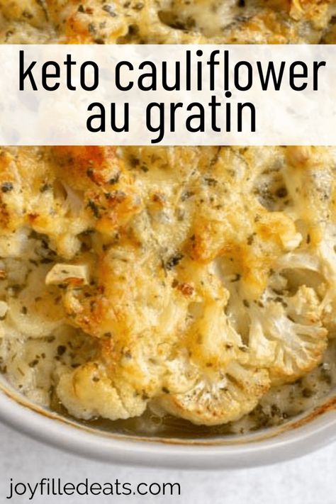 Cauliflower Au Gratin, Au Gratin Recipes, Cauliflower Gratin, Cauliflower Dishes, Low Carb Sides, Low Carb Side Dishes, Keto Side Dishes, Keto Recipes Dinner, Cauliflower Recipes