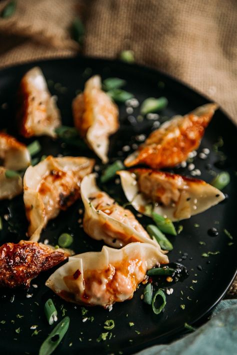 Homemade Salmon Dumplings - Girl Carnivore Garlic Ginger Chicken, Best Dumplings, How To Make Dumplings, Apple Slaw, Grilled Flank Steak, Ginger Chicken, Seasoned Rice, Super Bowl Party, Exotic Food