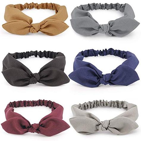 Amazon.com : 6 Pcs Hogoo Bow Headbands Vintage Solid Color Headband Polyester Headwraps Fabric Hair Band for Women : Gateway Daily Fashion Outfits, Fashion Turban, Headband Vintage, Bow Headbands, Vintage Headbands, Cute Headbands, Tie Headband, Fabric Headbands, Bow Accessories