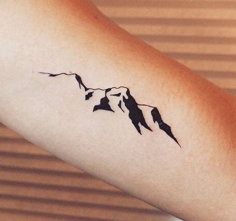 Elk Mountain Tattoo, Wasatch Mountains Tattoo, Moutain Tattoos Men, Men Mountain Tattoo, Mountain Tattoo On Arm, Mountain Silhouette Tattoo, Montain Tattoo Designs, Mountain Tattoo Forearm, Mountain Tattoo Men