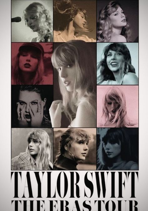 eras tour poster including ttpd 🤍 this edit is not mine, if you know who made it let me know!! Eras Tour Poster, Taylor Swift Cat, Aesthetic Era, Posters Uk, Iconic Poster, Tour Poster, Taylor Swift Cute, Taylor Swift Posters, All About Taylor Swift