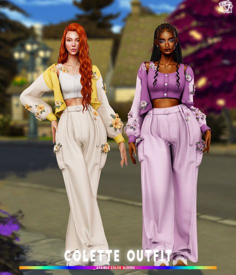 (1) Colette Outfit - sims4 - Bluerosesims – @bluerose-sims в Tumblr Colette Outfit, Sims 4 Afro Hair, Future Clothes, Afro Hair, Sims 4 Clothing, Sims 4 Cc, Sims 2, Afro Hairstyles, Sims Cc