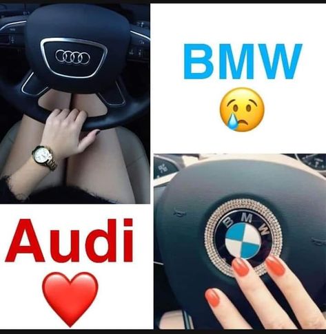 Audi VS BMW. SUBSCRIBE US ON YOUTUBE :CARS ZONE FOLLOW ON FACEBOOK :CARS ZONE Audi Vs Bmw, Bmw Logo, Vehicle Logos, Audi, Bmw, Cars, Memes, Funny, Quick Saves