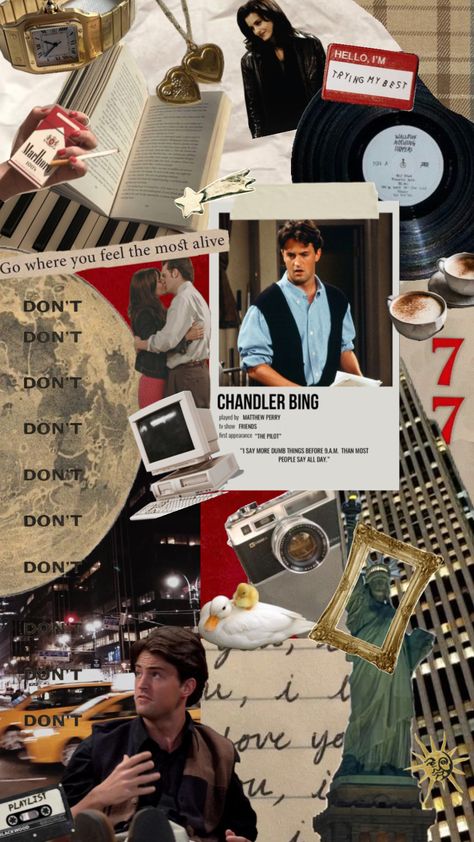 #chandlerbing #chandler #friends #friendstvshow #90s #monicaandchandler #vintage #wallpaper #tv #cool #classyaesthetic #miprimershuffle #myfirstshuffle Friends Best Episodes, Friends 90s, Friends Serie, Friends Collage, Chandler Friends, Movie Collage, Monica And Chandler, Friends Scenes, Friends Episodes