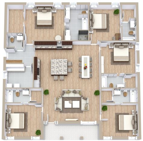 4 Bedroom Apartment Floor Plans, Luxury Apartment Floor Plan, Apartment Floor Plans Luxury, Penthouse Apartment Floor Plan, 5 Bedroom Apartment, Flat House, 4 Bedroom Apartments, Luxury Room Bedroom, Apartment Floor Plan