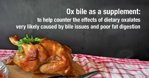 Ox bile as a supplement: to help counter the effects of dietary oxalates very likely caused by bile issues and poor fat digestion - everywomanover29 blog Ox Bile, Gallbladder Attack, Oxalate Diet, Low Oxalate, Fat Flush, Gut Brain, Bitter Greens, Slow Cooker Stew, Stomach Acid