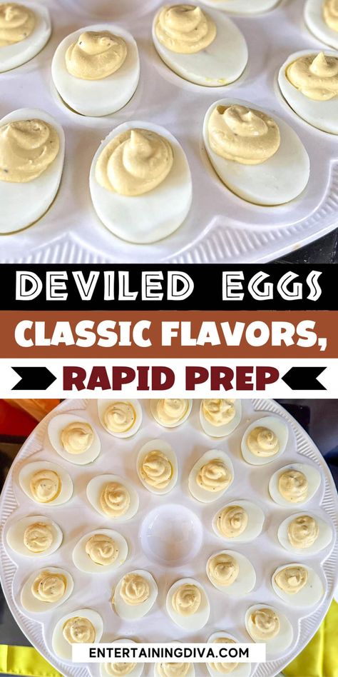 Fast And Easy Classic Deviled Eggs | Easy Recipes How Do You Make Deviled Eggs, Deviled Eggs With Sugar, Deviled Eggs Recipes, Deviled Eggs Recipe Best, Simple Deviled Eggs Recipe, Easy Deviled Eggs, Egg Appetizer, Devil Eggs, Southern Deviled Eggs